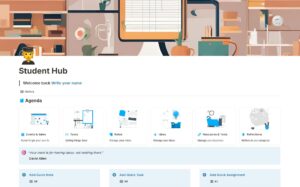 Student Planner Notion Hub Preview