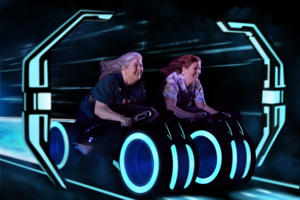 memory maker ride photo from tron lightcycle
